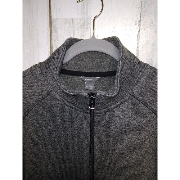 Eddie Bauer Womens 2XL Grey Full Zip Long Sleeve Long Sweater Jacket - Picture 5 of 10